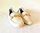 Coach Arlene Turn Lock White Leather Driving Mocassins Loafers Sz. 6.5 