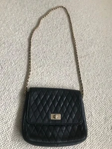 Dollargrand London leather bag - black vintage shoulder / cross body bag - Picture 1 of 15