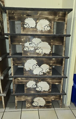 Igel-Futterhaus  Igelfutterhaus Futterhaus Labyrinthgang Hochwertig geflammt NEU - Bild 1 von 4