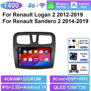 For Renault Logan 2 Sandero 2 2012-2019 CarPlay Car Radio Multimedia GPS Screen - Picture 1 of 31