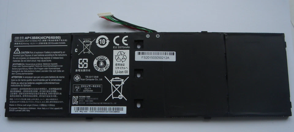 Original Batterie Für Acer Aspire V5 M5-583P V5-572P V5-572G R7-571 53WH Neu - Image 1 of 1