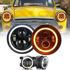 Kit For Jeep Wrangler JK 2007-2017 7" Round LED Headlights+4" Fog Lights Combo . - Picture 1 of 14