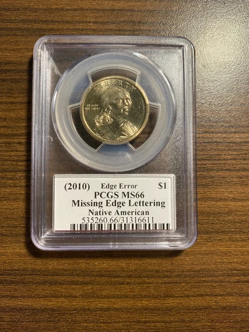 2010 Native American Sacagawea Missing Edge Lettering Moy Signed PCGS MS 66 Cover