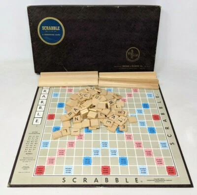 VTG 1948 Selchow & Righter Scrabble Crossword Game Wood Tiles Complete GZ20 - Image 1 of 4