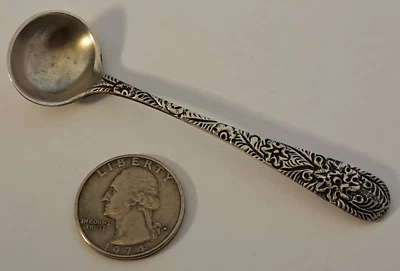 ANTIGUA CUCHARA DE SAL MAESTRA GRABADA Tiffany & Co Plata Esterlina Cuenco Dorado Foto 1 de 4