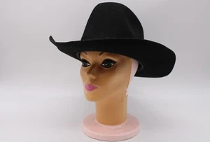 Vintage Dura Felt J.C. Penney Black Felt Cowboy Hat - 7 1/2 - Picture 1 of 9