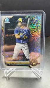 2022 Bowman Chrome Hedbert Perez Speckle Refractor 207/299 Milwaukee Brewers - Picture 1 of 3