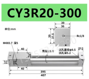 1PC NEW FIT FOR SMC magnetic coupling rodless cylinder CY3R20-300 - Picture 1 of 1