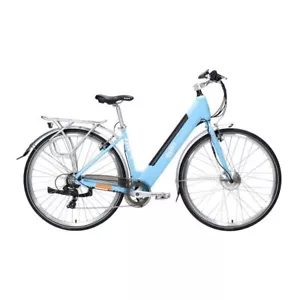 Emu Classic Step Through Hybrid Electric Bike E-Bike 700c Wheels Light Blue - Picture 1 of 5