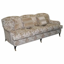 Preço recomendado para varejo £ 12,000 George Smith role Braço Sofá três lugares Paisley tecido para estofados
