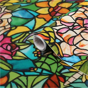 D-C-Fix Window Privacy Film Tulia Stained Glass Self-Adhesive Two Way Day and Ni - Picture 1 of 9