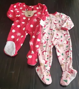 Juego de 2 piezas de pijama con patas de vellón Papá Noel y reno talla 2T Carter's Just One You nuevo con etiquetas - Imagen 1 de 4