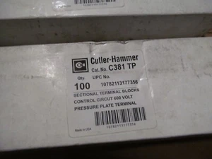 200- cutler hammer c380t-tp terminal strips for din rail mounting 600v 8-10 wire - Picture 1 of 2