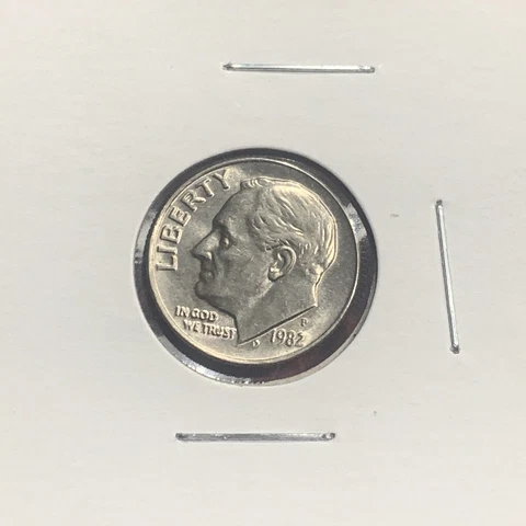 1982 P Roosevelt Dime BU Uncirculated Free Shipping Cover