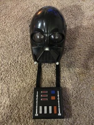 STAR WARS DARTH VADER HALLOWEEN PLASTIC HELMET MASK TALKING CONTROL PANEL 2004 - Image 1 of 4