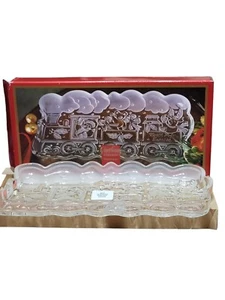 Plato servidor tren Gorham Crystal Holiday Traditions North Pole Express 13 1/2" - Imagen 1 de 12