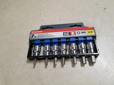 Crescent CBSS1N 3/8 in. drive Metric 6 Point Hex Bit Socket Set 7 pc - Image 1 of 3