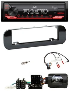 JVC Bluetooth USB DAB Lenkrad Autoradio für Fiat Panda 12-20 schwarz glänzend - Bild 1 von 9