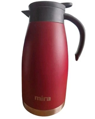 Mira Jarra de Café Térmica de Acero Inoxidable, Doble Pared Aislada Aspiradora Granate Foto 1 de 4