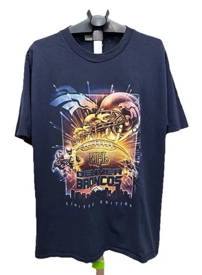 Camiseta Vintage Denver Broncos NFL Edição Limitada Tamanho Grande Anos 90 Lee Sports - Imagem 1 de 4