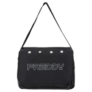 Borsa Messenger Bag in nylon nero con maxi-logo FREDDY - Foto 1 di 6