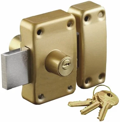 Verrou pour porte de sureté à double entrée clé Cylindre 45 mm 3 clés-BRICARD - Photo 1/2