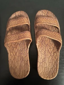 Pali Hawaii Women Slide Sandals Brown Size 8 - Picture 1 of 8