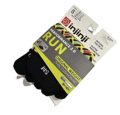 Injinji Run Original Weight No Show Toe Socks 4 Pairs(Color: Etch) (Size: Small) - Image 1 of 3