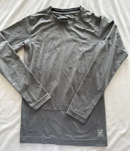 Nike Pro Combat Dri Fit Compression Shirt Youth Kids Boys Large Grey (249) - Picture 1 of 5