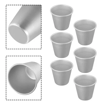 6x Stampi Per Creme Da Dessert Per Budini In Alluminio Per Stampini In Alluminio - Immagine 1 di 4