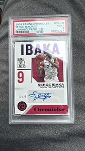 2018 Chronicles #CS-Si Serge Ibaka Auto Red /25 PSA 9 - Picture 1 of 2