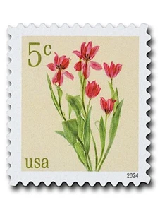 Kompletter Bogen mit 20 postfrischen ROTEN TULPEN BRIEFMARKEN Blumen, Garten, Gärten, Empire Holland - Bild 1 von 2