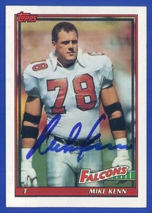 Mike Kenn - Signed/Autographed - 1991 Topps Card #583 - Atlanta Falcons w/COA - Picture 1 of 1