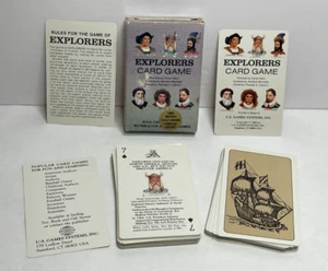 Vintage 1990 Explorers Card Game Playing Cards By US Games #EX54 - Complete - Bild 1 von 6