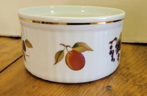 Plato para hornear souffle redondo Royal Worcester Evesham Gold 6 5/8" INGLATERRA usado - Imagen 1 de 6