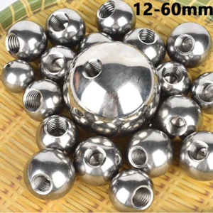 304 Stainless Steel Thread Ball Dia 12-60mm Half-hole Ball 1/4"-20 Female Thread - Picture 1 of 8