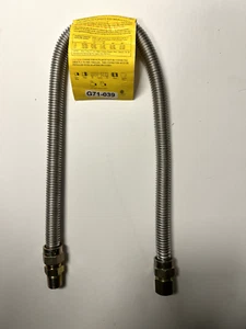 NEW 1/2"MIP x 1/2" FIP,  3/8" OD 304 Stainless Steel Gas Connector 30" - Picture 1 of 4