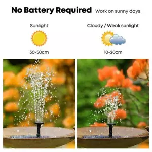 Outdoor Floating Solar Fountain Garden Lawn Water Pump Kits with 6 Spray Heads - Picture 1 of 7