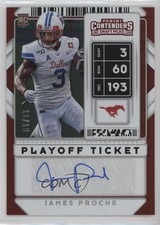2020 Contenders Draft Picks Playoff Ticket /18 James Proche #234 Rookie Auto RC