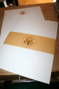 Donald Trump 2020 Jumbo 17 Zoll Stab Weihnachtskarte Gold Unterschriften Umschlag Neuwertig! - Bild 1 von 5