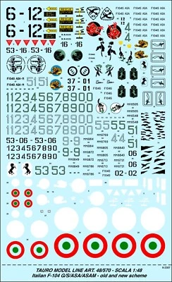 TAURO MODEL TM48/570 F-104 G/S/ASA/ASA-M ITALIAN SERVICE SCALA 1:48  - Immagine 1 di 4