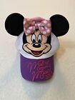 Girls Minnie Mouse Ponytail Hat With Bow Pink Purple White Kids Disney Baseball