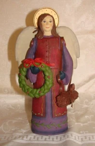 Angel Wreath Demdaco Americana Christmas Kathy Killip Figurine NOS 9" 2001 - Picture 1 of 5