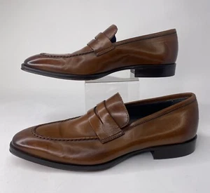 To Boot New York Brown Leather Penny loafers Size  8 1/2 - Picture 1 of 13