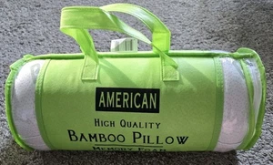 AMERICAN High Quality Bamboo Pillow - Shredded Memory Foam Fill - King Size - Picture 1 of 6