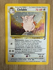 Clefable 5/130 - Base Set 2 Holo Rare Pokémon TCG Card  WOTC - MP - Picture 1 of 2