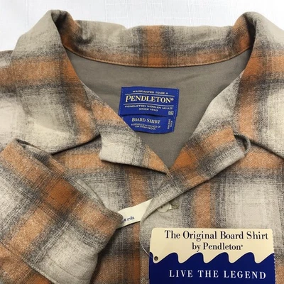 Vintage Pendleton Men's XL Plaid Loop Collar Original Board Shirt Wool Flannel - Image 1 of 4