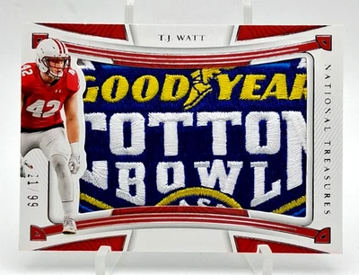 2023 Panini National Treasures Collegiate Silhouettes TJ Watt Cotton Bowl SL-TJW - Image 1 of 2