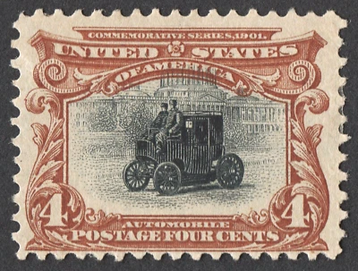 US Sc# 296 *MINT OG H* { 4c PAN-AMERICAN AUTOMOBILE } BEAUTY FROM 1901 CV$ 70.00 - Image 1 of 2