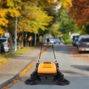 41'' Walk-Behind Sweeper Street Pavement Sweeping Broom Floor Road Cleaner - Picture 1 of 18
